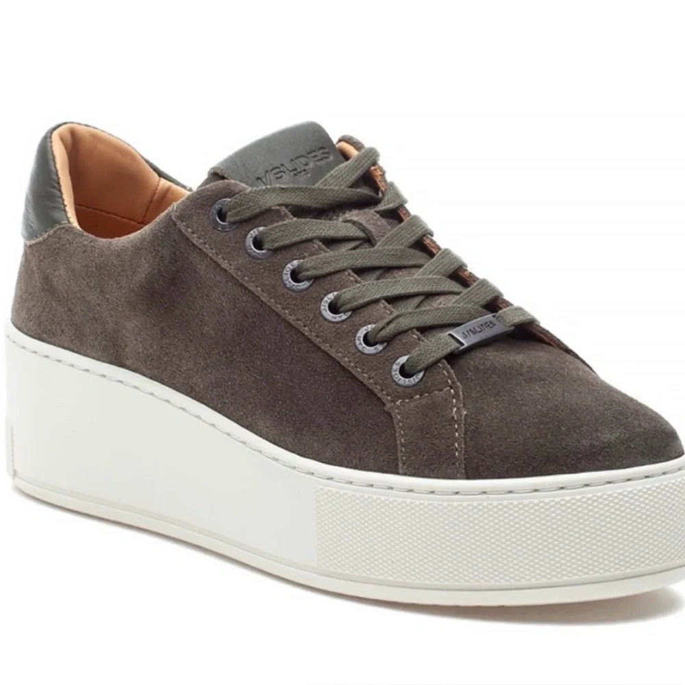 J/Slides Maya Stylish Cactus Suede Platform Sneakers Side 11